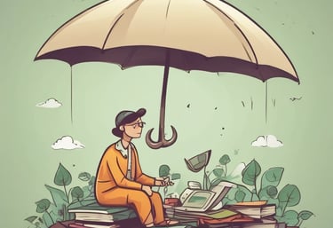 A financial advisor explaining LIC retirement options to a middle-aged client in a bright office.