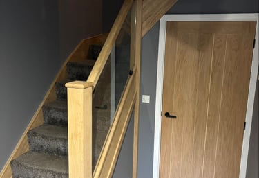 Custom staircase installation in Keighley by Stag Carpentry