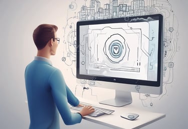 A vibrant workspace showing focused developers collaborating on AI-driven cloud solutions.
