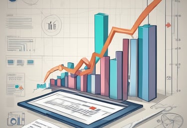 graphs of performance analytics on a laptop screen