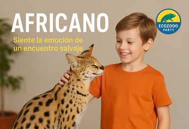 Cachorro de león en fiesta infantil CDMX – experiencia única con animales exóticos Ecozooo Party