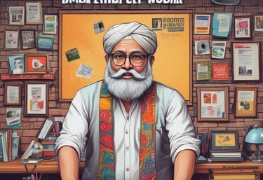 A vibrant team brainstorming meme ideas around a table filled with laptops and coffee cups.