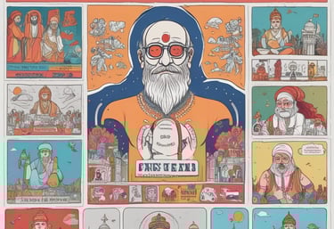 A vibrant team brainstorming meme ideas around a table filled with laptops and coffee cups.