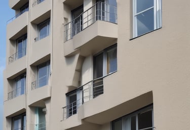 Close-up of architectural plans and inspection tools on a table.