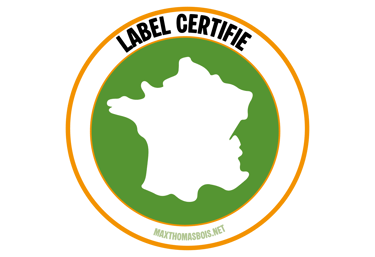 Logo de MaxThomasBois d'une carte de France du Labat Bois Local Certifié