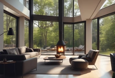 Modern office space with a welcoming reception area representing a real estate agency.