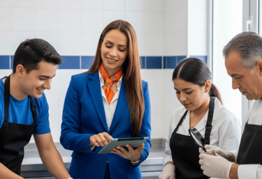 Capacitación empresarial en liderazgo y desarrollo humano para pymes del sector alimentos.