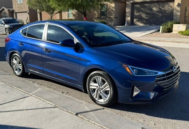 2020 Hyundai Elantra weekly rental car for rideshare and delivery drivers in Tucson Arizona