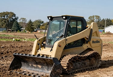 Close-up of a Terraforge team member operating heavy excavation machinery with focus and care.