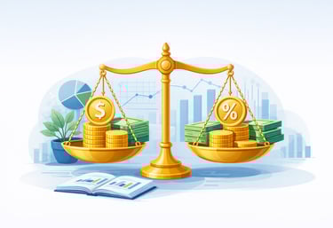 Estabilidade representada por uma balança em equilíbrio