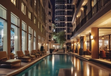 Professional architect reviewing technical floor plans and business documents at a wooden office desk.