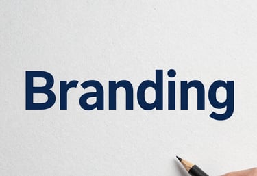 A creative workspace with sketches and color palettes for brand design.