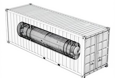 A sleek, modern small modular reactor prototype glowing softly in a high-tech lab setting.
