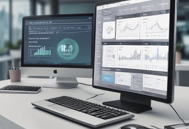 Modern contact center workspace with agents actively engaged in calls.