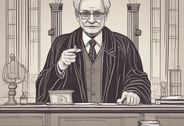 A gavel resting on legal documents symbolizing justice and law.