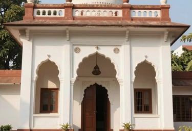 A welcoming family standing in front of their new home, smiling with keys in hand.