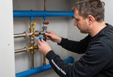 A sleek, glass-like graphic showing interconnected electrical, gas, and water symbols.