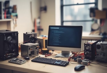 A modern electronics store showcasing various tech products.