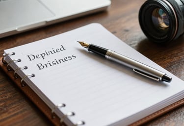 A professional desk featuring a leather-bound planner and a silver fountain pen, symbolizing disciplined business coordination.