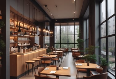 A cafe in the hotel that is expected to be open after the starting of the hotel