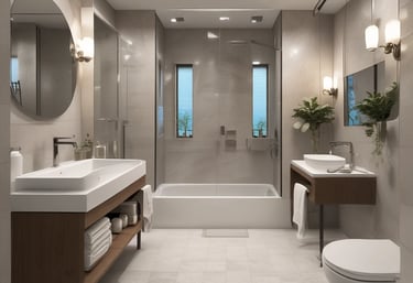 white ceramic bathtub near white bathtub