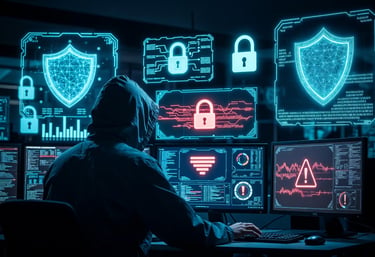 Expert IT technician providing cybersecurity support in a Burlington Vermont business office