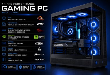 High-end custom gaming PC with RGB lighting built in Burlington VT