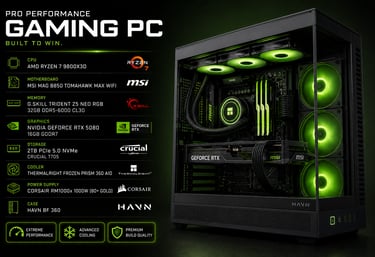 High-end custom gaming PC with RGB lighting built in Burlington VT
