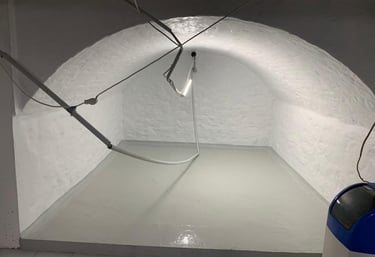 Cantina asciutta dopo l’impermeabilizzazione con Isokristall.