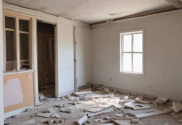 A construction site in Calgary with workers collaborating under a clear sky.