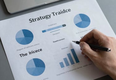 A professional consultant discussing strategic plans with a client in a modern office.