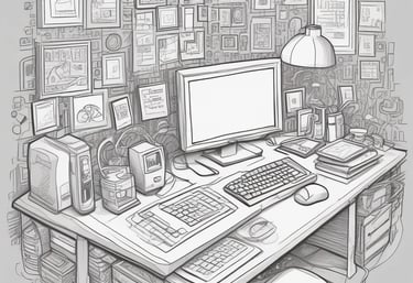 A calm workspace with a notebook open to daily habit tracking, sunlight streaming in.