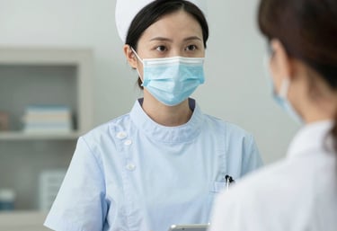 A warm, inviting office space with medical equipment and friendly staff.