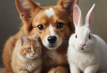 A comforting hand gently holding a dog's paw in a quiet, warm room.