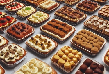 A rustic wooden board with bruschetta topped with fresh tomatoes and basil, next to a small bowl of olive oil.