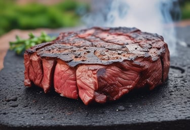A rustic wooden board with bruschetta topped with fresh tomatoes and basil, next to a small bowl of olive oil.