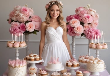 Artist’s hands expertly blending shimmering eyeshadow on a client preparing for a photoshoot.