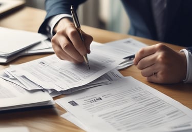 Professional team analyzing financial charts in a modern office.