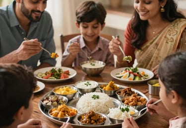 as a rich keyword description like: "Eat-N-Joy premium authentic pure vegetarian catering and tiffin