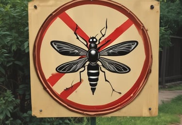 A smiling family enjoying their backyard surrounded by lush greenery, free from mosquitoes.