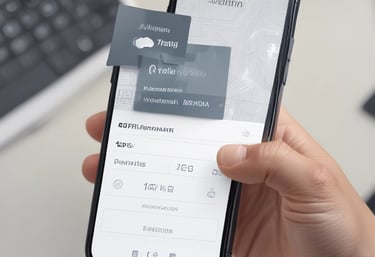 Close-up of a user interacting with an intuitive AI dashboard on a tablet