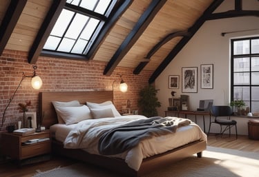 Photo of a loft space being converted with roof raised and new staircase installed.