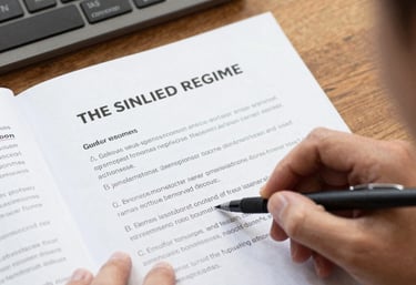 Close-up of hands typing on a laptop keyboard with accounting spreadsheets on the screen.