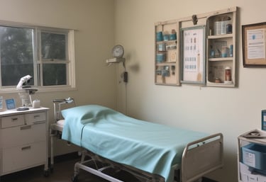 Modern medical office with clean design and warm lighting