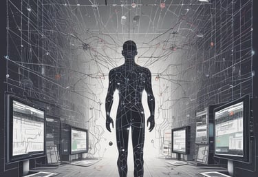 Minimalist graphic showing data points connecting into a clear signal line on a white background.