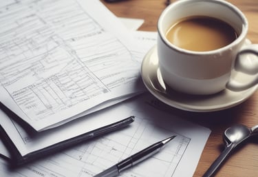 A friendly consultant reviewing financial documents with a small business owner in a cozy office.