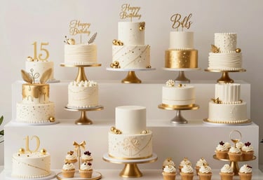 Close-up of hands skillfully decorating a cake with delicate frosting and edible flowers.