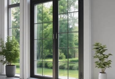 A compact heat pump unit installed neatly beside a contemporary house.