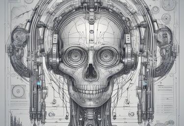 A serene workspace with soft lighting showcasing a sleek computer screen displaying an AI interface.