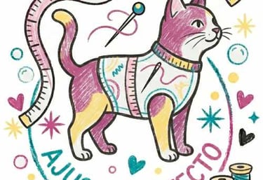 Indicación de un gato que dice que hace ajustes a la medida